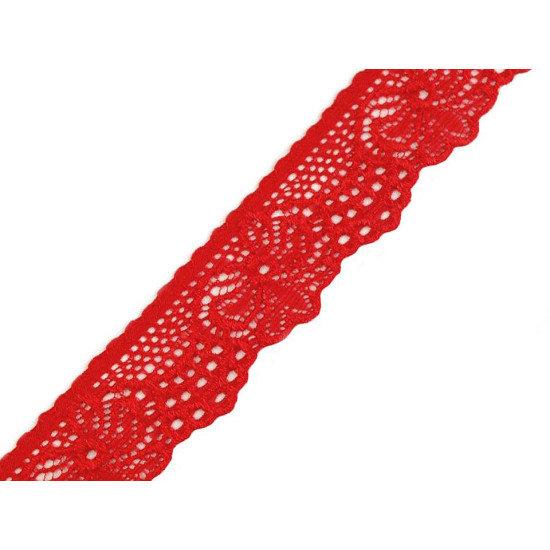 Elastic lace border width 30 mm - Black (1 Meter)