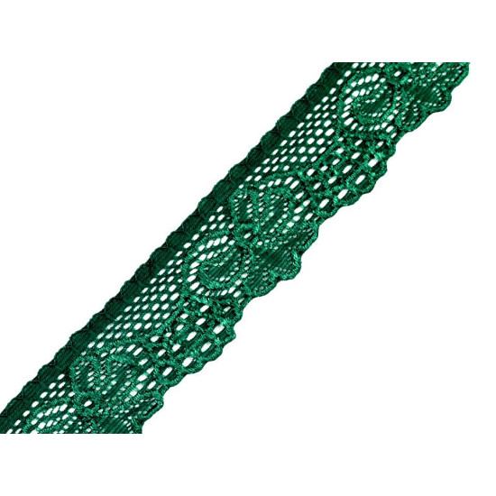 Elastic lace border width 30 mm - Black (1 Meter)