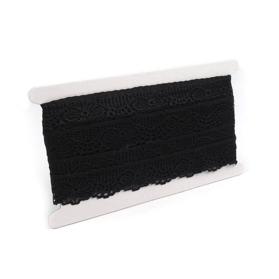 Elastic lace border width 30 mm - Black (1 Meter)