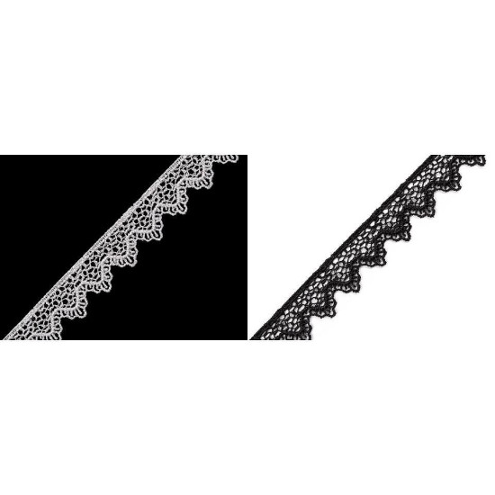 Ätzspitze breite 17mm - Schwarz (1 Meter) Ätzspitze breite 17mm - Schwarz (1 Meter)