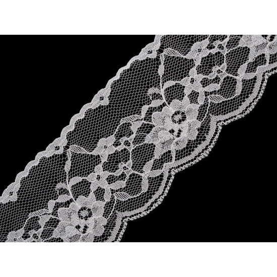 Lace trim width 50 mm - White (1 Meter) Lace trim width 50 mm - White (1 Meter)