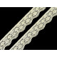 Elastic lace border width 25 mm - White (1 Meter)