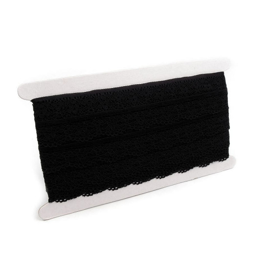 Elastic lace border width 25 mm - White (1 Meter)