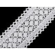 Cotton bobbin lace trim / insert, width 60 mm - Black (1 Meter) Cotton bobbin lace trim / insert, width 60 mm - Black (1 Meter)