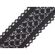 Cotton bobbin lace trim / insert, width 60 mm - Black (1 Meter) Cotton bobbin lace trim / insert, width 60 mm - Black (1 Meter)