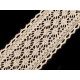 Cotton bobbin lace trim / insert, width 60 mm - Black (1 Meter) Cotton bobbin lace trim / insert, width 60 mm - Black (1 Meter)