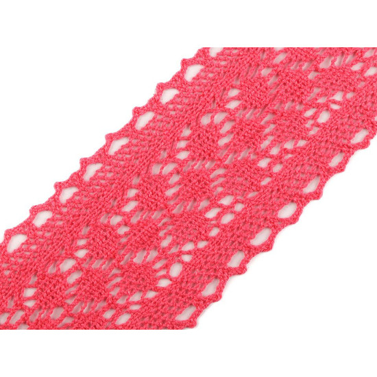 Cotton bobbin lace trim / insert, width 60 mm - Black (1 Meter) Cotton bobbin lace trim / insert, width 60 mm - Black (1 Meter)