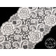 Elastic lace trim width 15 cm - White (1 Meter) Elastic lace trim width 15 cm - White (1 Meter)