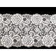 Elastic lace trim width 15 cm - White (1 Meter) Elastic lace trim width 15 cm - White (1 Meter)