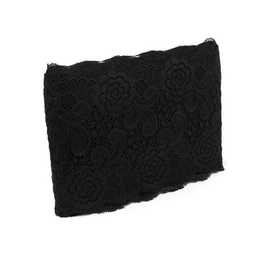 Elastic lace trim width 15 cm - White (1 Meter) Elastic lace trim width 15 cm - White (1 Meter)