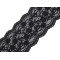 Bordo elasticizzato in pizzo, larghezza: 10 mm - Nero (1 Metro)