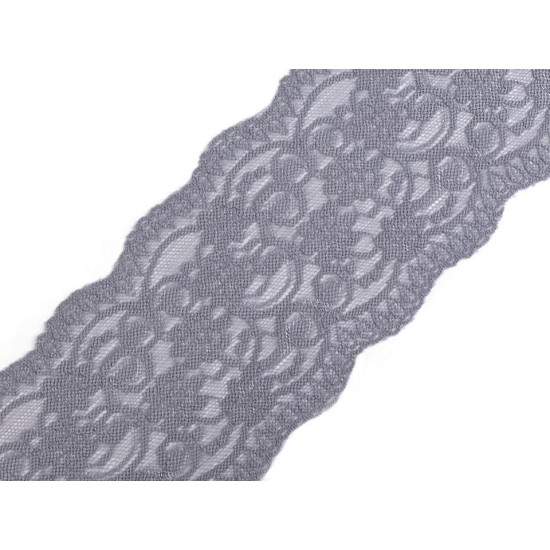 Elastic lace trim width 10 cm - Black (1 Meter) Elastic lace trim width 10 cm - Black (1 Meter)