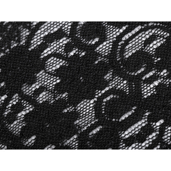 Elastic lace trim width 10 cm - Black (1 Meter) Elastic lace trim width 10 cm - Black (1 Meter)