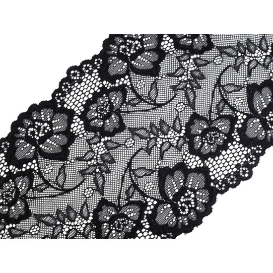 Koronka elastyczna / wstawka / bieżnik szerokość 18,5 cm - White (1 Metr) Koronka elastyczna / wstawka / bieżnik szerokość 18,5 cm - White (1 Metr)