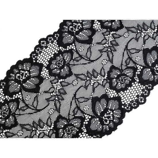 Koronka elastyczna / wstawka / bieżnik szerokość 18,5 cm - White (1 Metr) Koronka elastyczna / wstawka / bieżnik szerokość 18,5 cm - White (1 Metr)