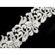 Embroidered lace trim width 70-75 mm - Cream lightest (1 Meter) Embroidered lace trim width 70-75 mm - Cream lightest (1 Meter)