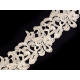 Embroidered lace trim width 70-75 mm - Cream lightest (1 Meter) Embroidered lace trim width 70-75 mm - Cream lightest (1 Meter)