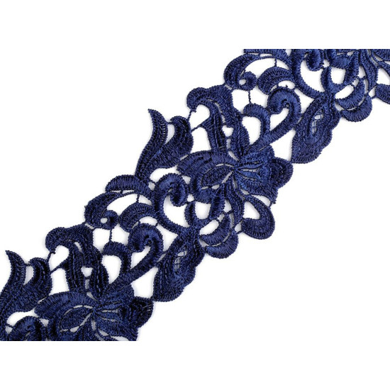 Embroidered lace trim width 70-75 mm - Cream lightest (1 Meter) Embroidered lace trim width 70-75 mm - Cream lightest (1 Meter)