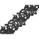Embroidered lace trim width 70-75 mm - Cream lightest (1 Meter) Embroidered lace trim width 70-75 mm - Cream lightest (1 Meter)