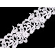 Embroidered lace trim width 70-75 mm - Cream lightest (1 Meter) Embroidered lace trim width 70-75 mm - Cream lightest (1 Meter)