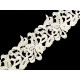 Embroidered lace trim width 70-75 mm - Cream lightest (1 Meter) Embroidered lace trim width 70-75 mm - Cream lightest (1 Meter)