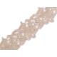 Embroidered lace trim width 70-75 mm - Cream lightest (1 Meter) Embroidered lace trim width 70-75 mm - Cream lightest (1 Meter)