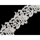 Embroidered lace trim width 70-75 mm - Cream lightest (1 Meter) Embroidered lace trim width 70-75 mm - Cream lightest (1 Meter)