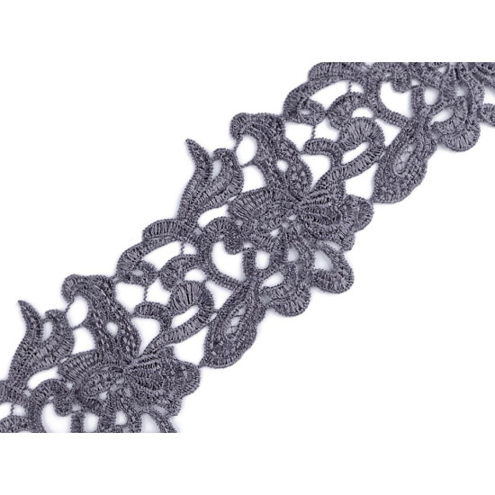 Embroidered lace trim width 70-75 mm - Cream lightest (1 Meter) Embroidered lace trim width 70-75 mm - Cream lightest (1 Meter)
