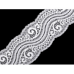 Koronka elastyczna szerokość 65 mm - White (1 Metr)
