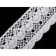 Bobine de liseré de dentelle en coton, largeur 75 mm - Blanc (1 Mètre) Bobine de liseré de dentelle en coton, largeur 75 mm - Blanc (1 Mètre)