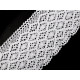 Bobine de dentelle en coton, largeur 11-12 cm - Blanc (1 Mètre) Bobine de dentelle en coton, largeur 11-12 cm - Blanc (1 Mètre)