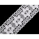 Cotton bobbin lace trim / insert, width 50 mm - White (1 Meter) Cotton bobbin lace trim / insert, width 50 mm - White (1 Meter)