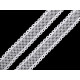 Cotton bobbin lace trim / insert, width 34 mm - Ecru light (1 Meter) Cotton bobbin lace trim / insert, width 34 mm - Ecru light (1 Meter)