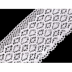 Koronka bawełniana klockowa szerokość 14 cm - White (1 Metr)