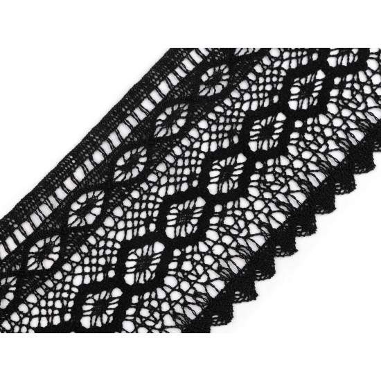 Koronka bawełniana klockowa szerokość 12,5 cm - White (1 Metr)
