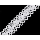 Cotton bobbin lace trim / insert, width 25 mm - White (1 Meter) Cotton bobbin lace trim / insert, width 25 mm - White (1 Meter)