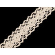 Cotton bobbin lace trim / insert, width 25 mm - White (1 Meter) Cotton bobbin lace trim / insert, width 25 mm - White (1 Meter)