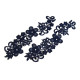 Applikation spitze / spitzeneinsatz 8x27 cm - Schwarz (2 Stücke) Applikation spitze / spitzeneinsatz 8x27 cm - Schwarz (2 Stücke)