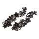 Applikation spitze / spitzeneinsatz 8x27 cm - Schwarz (2 Stücke) Applikation spitze / spitzeneinsatz 8x27 cm - Schwarz (2 Stücke)
