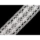 Cotton bobbin lace trim / insert, width 40 mm - Black (1 Meter) Cotton bobbin lace trim / insert, width 40 mm - Black (1 Meter)