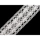 Cotton bobbin lace trim / insert, width 40 mm - Black (1 Meter) Cotton bobbin lace trim / insert, width 40 mm - Black (1 Meter)