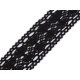 Cotton bobbin lace trim / insert, width 40 mm - Black (1 Meter) Cotton bobbin lace trim / insert, width 40 mm - Black (1 Meter)
