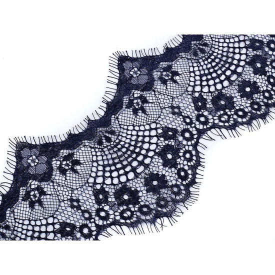 Koronka francuska szerokość 12 cm - Niebieski (3 Metry)