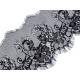 Koronka francuska miękka szerokość 17,5 cm - Czarny (3 Metry) Koronka francuska miękka szerokość 17,5 cm - Czarny (3 Metry)