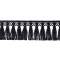 Ätzspitze / fransenborte / borte mit fransen breite 45 mm - Schwarz (1 Meter)
