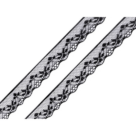 Polyamide nylon lace trim width 18 mm - White (15 Meters)