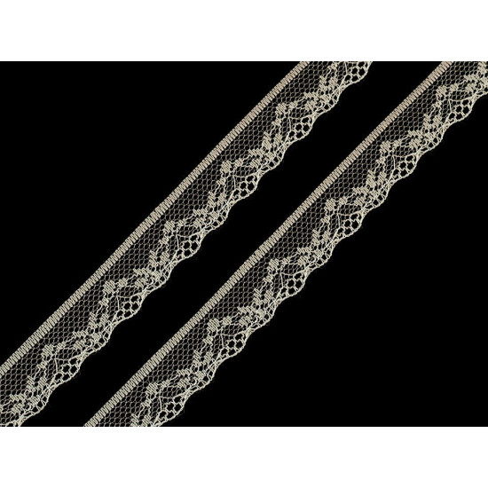 Polyamide nylon lace trim width 18 mm - White (15 Meters)