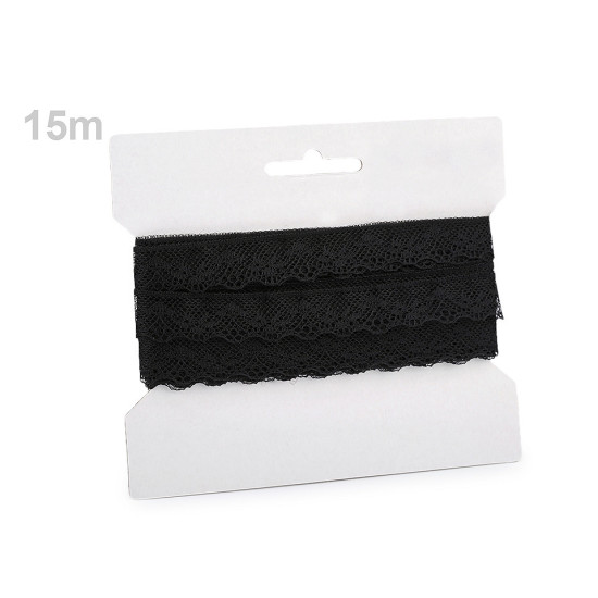 Polyamide nylon lace trim width 18 mm - White (15 Meters)