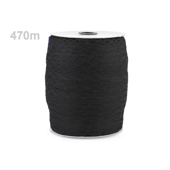 Polyamide nylon lace trim width 18 mm - White (15 Meters)