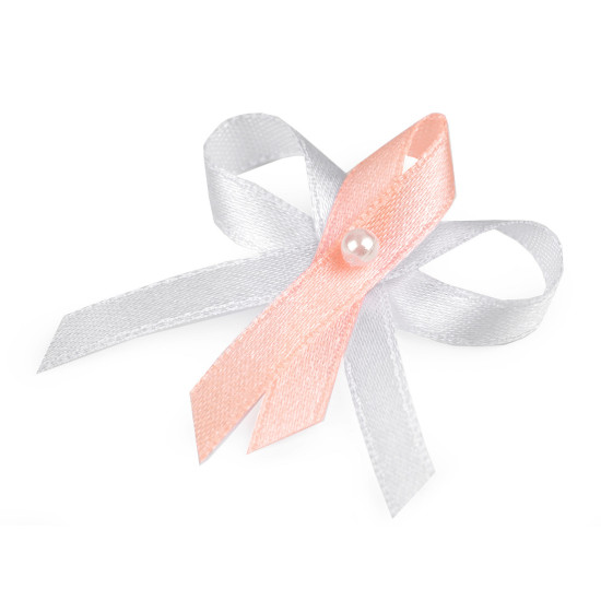 Satin wedding ribbon bow width 35 mm - Cream lightest (100 Pieces) Satin wedding ribbon bow width 35 mm - Cream lightest (100 Pieces)